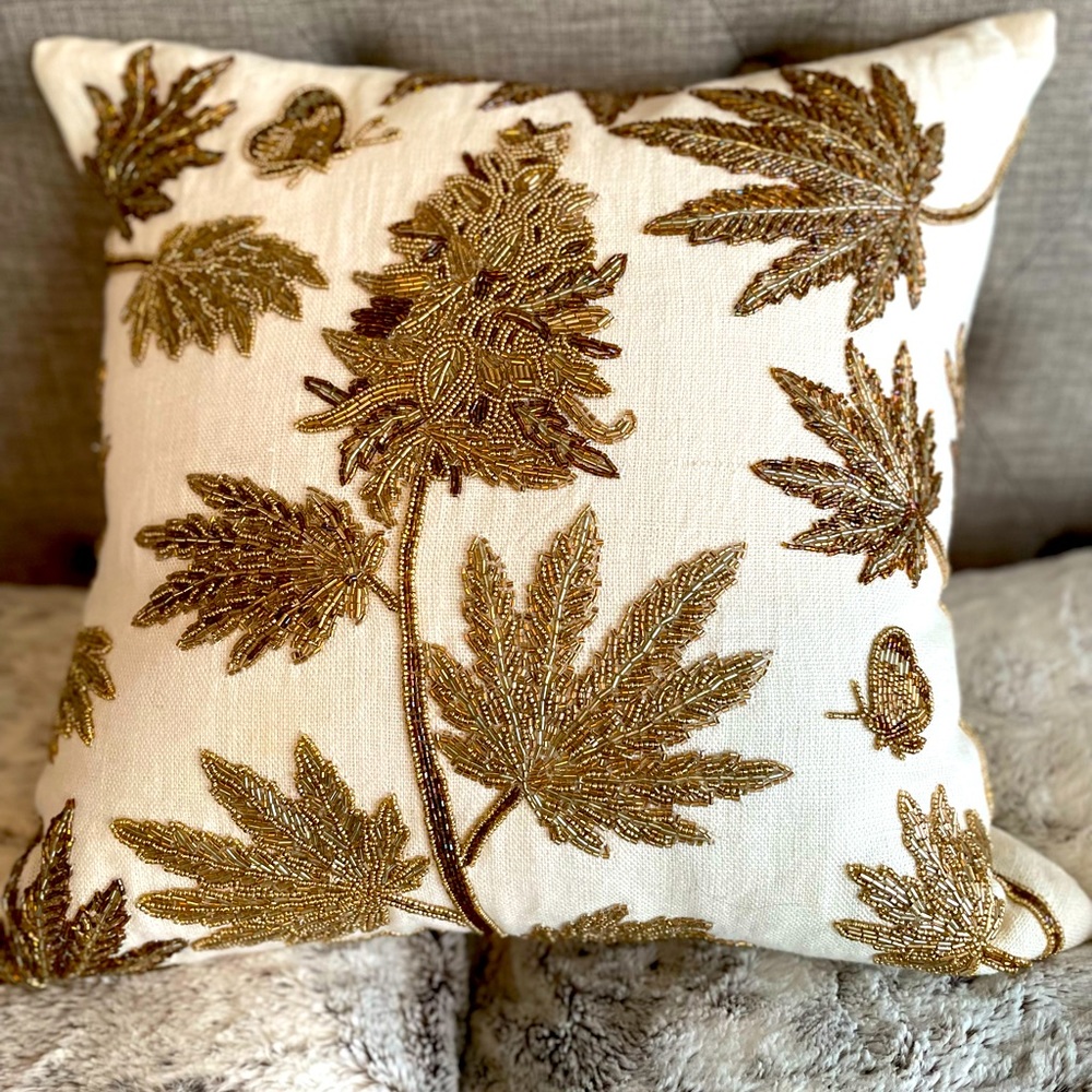 Jonathan Adler Botanist Ganga Beaded pillow
